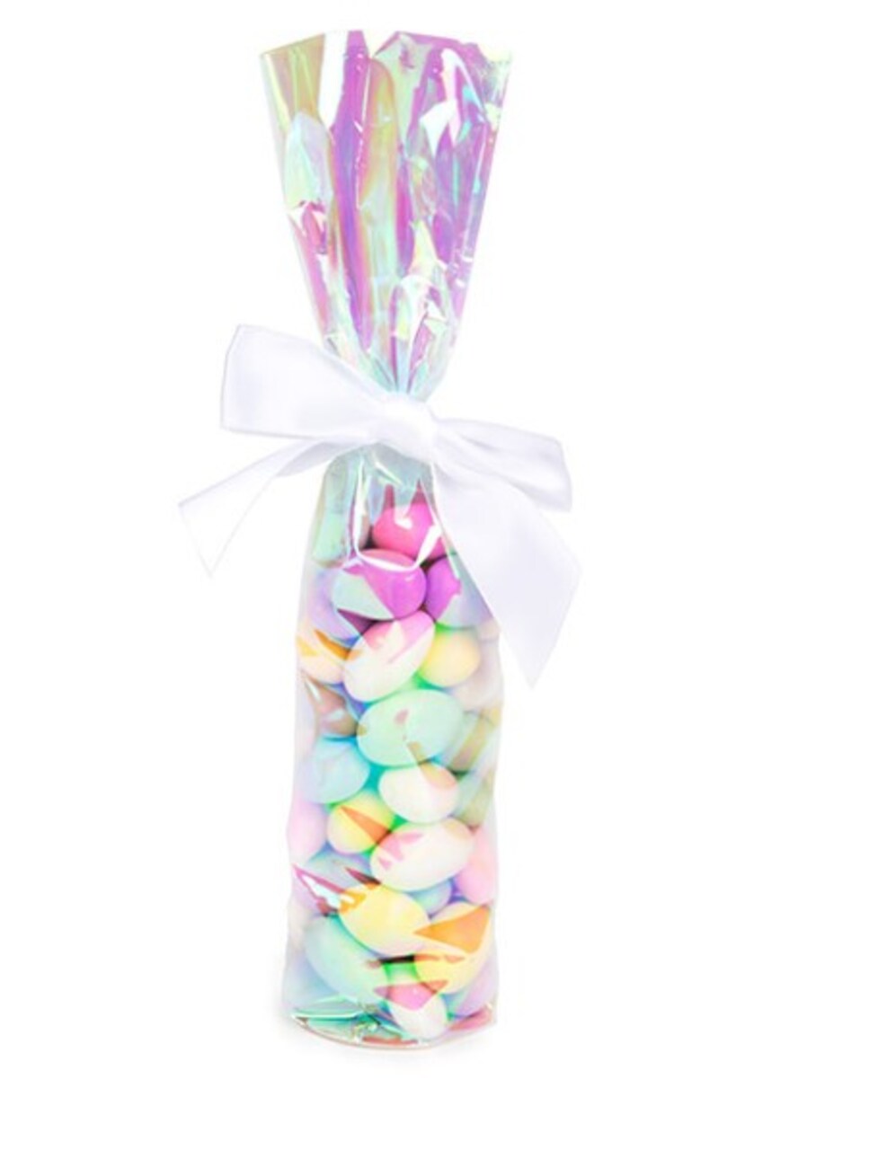 Iridescent Round Bottom Gusset Bags w/ Paper Base 2" x 10" 50 pack RPBGH1